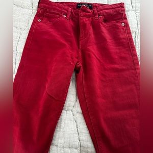 Lucky Brand jeans pants, low rise, red color like new, size 00/24
